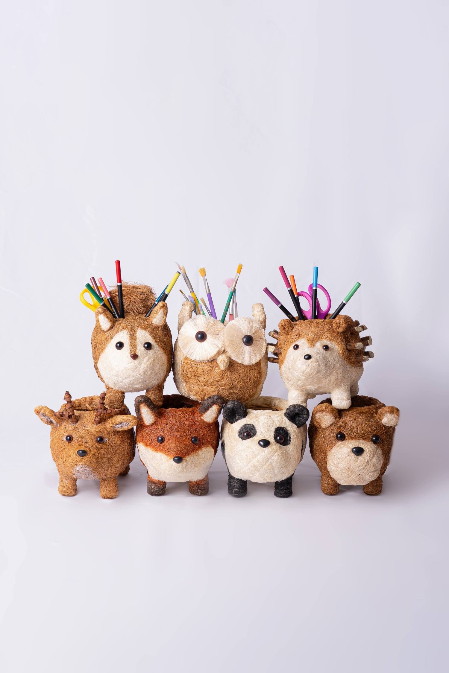 Chibi Autumn & Winter Animals Pots & Desk Organiser